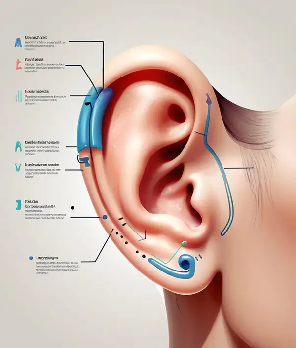 Diagram of the human ear